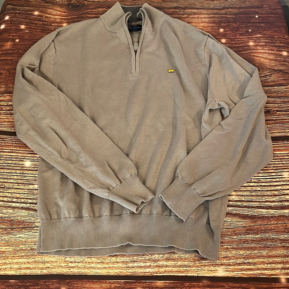 Jack Nicklaus Gray 1/4 Zip Sweater